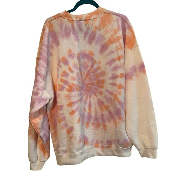 URBAN OUTFITTERS Oversized David Bowie Tie Dye Crewneck Fits S - 2X New w/o Tag - Picture 2 of 3